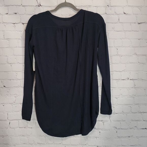 Sweet Romeo navy blue lightweight waffle knit oversized henley NWT - Picture 6 of 8